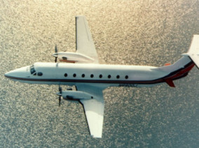 Beechcraft 1900 Airliner, Business Aircraft, used by Private Jet Charter service from AB Corporate Aviation, showing beechcraft-1900-airliner-flying.