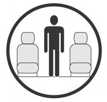 Sketch of the cabin section showing the height available for a passenger of Dornier 328 Jet executive, available for private jet charter with a Business Aircraft