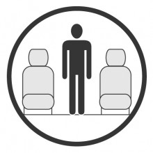 Sketch of the cabin section showing the height available for a passenger of Bombardier Global Express, available for private jet charter with a Private Jet