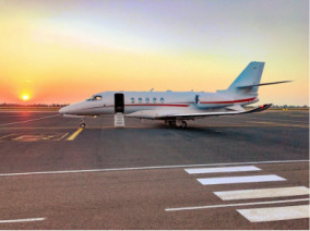 Cessna Citation Latitude, Private Jet, used by Private Jet Charter service from AB Corporate Aviation, showing cessna-citation-latitude-outside.