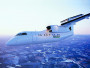 Bombardier Dash 8-100, Airliner, used by Private Jet Charter service from AB Corporate Aviation, showing bombardier-dash-8-100-flying.