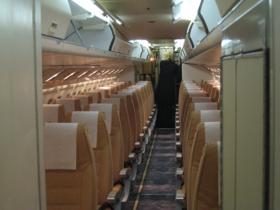 Fokker 50 interior, 50 passenger private jet