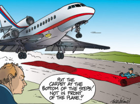 Red carpet, Business Aircraft