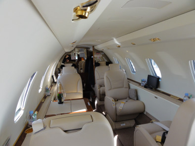 Citation excel interior seat, private jet charter europe