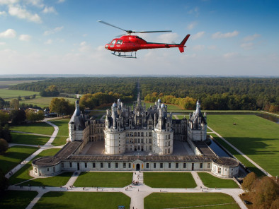 VIP excursion Loire valley castles from Paris : visit Chambord castle Loir et Cher France by a Private Helicopter
