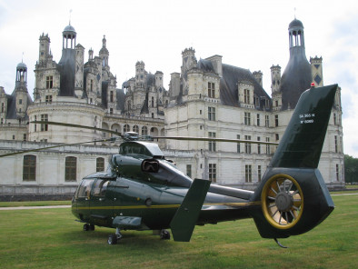 VIP excursion Loire valley : castles Chambord and Beauregard by a Private Helicopter, park of the castle of Chambord