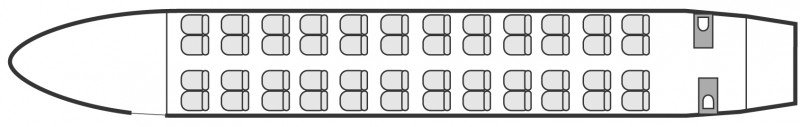 Interior layout plan of Boeing Business Jet BBJ, long range Business Jets Charters, wide body cabin aircraft, V.I.P. accomodation, max. of passengers: 44, with crew: 2 pilots, 2 to 4 flight attendants, available for private business jets charter with a Private Jet.