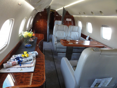 Embraer legacy inside, flights on private jets