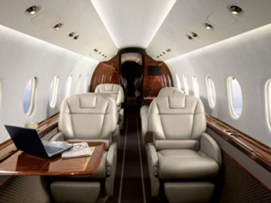 Hawker 4000 inside seats, Private aircraft charter