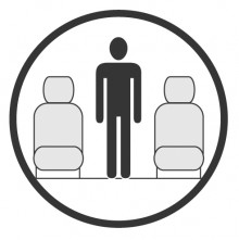 Sketch of the cabin section showing the height available for a passenger of Bombardier Challenger 850 SE, available for private jet charter with a Private Aircraft