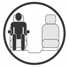 Sketch of the cabin section showing the height available for a passenger of Bombardier LearJet 31, available for private jet charter with a Air Taxi