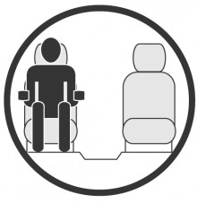 Sketch of the cabin section showing the height available for a passenger of Bombardier LearJet 45, available for private jet charter with a Private Jet