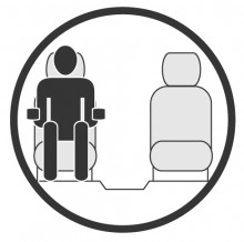 Sketch of the cabin section showing the height available for a passenger of Cessna Citation II Bravo, available for private jet charter with a Air Taxi