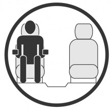 Sketch of the cabin section showing the height available for a passenger of Cessna CitationJet CJ1, available for private jet charter with a Air Taxi