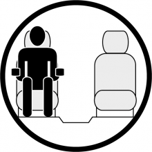 Sketch of the cabin section showing the height available for a passenger of Embraer Phenom 100, available for private jet charter with a Air Taxi