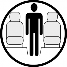 Sketch of the cabin section showing the height available for a passenger of Gulfstream 100, available for private jet charter with a Air Taxi