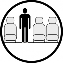 Sketch of the cabin section showing the height available for a passenger of Dornier 328 TP, available for private jet charter with a Airliner