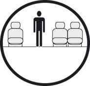 Sketch of the cabin section showing the height available for a passenger of Airbus A318 Elite, available for private jet charter with a Private Jet