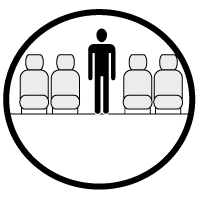 Sketch of the cabin section showing the height available for a passenger of Boeing MD 83 VIP, available for private jet charter with a Business Jet