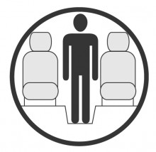 Sketch of the cabin section showing the height available for a passenger of Cessna Citation X, available for private jet charter with a Private Jet